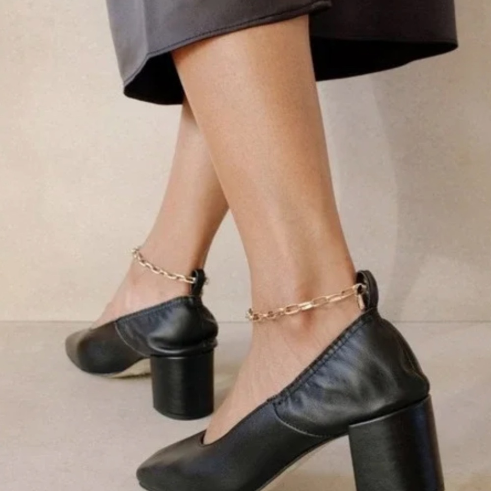 NWT - ALOHAS Black Agent Anklet Heels - Picture 2 of 9
